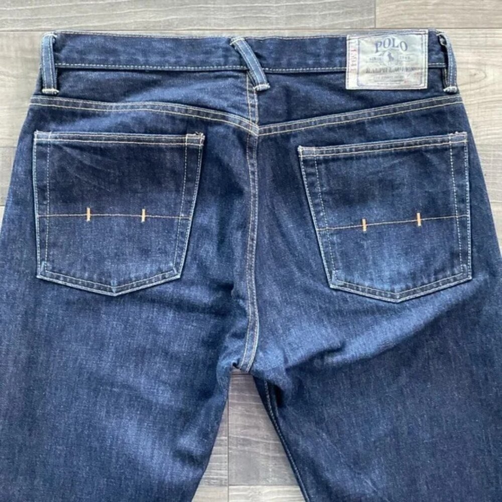 32x32 Polo Ralph Lauren Vintage 67 Denim Jeans Size Men’s Blue Straight Leg - Picture 10 of 11